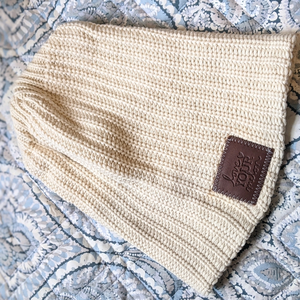Love Your Melon cream color beanie